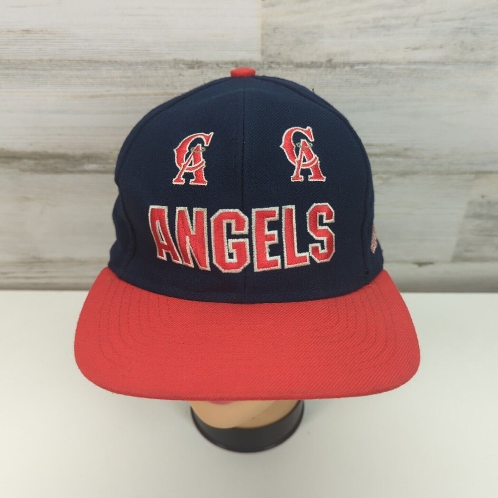 VTG California Angels Baseball Club Snapback Hat All Over 90s Vintage‎ Eds West